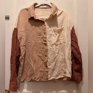 By Together Button Up Shirt Size S